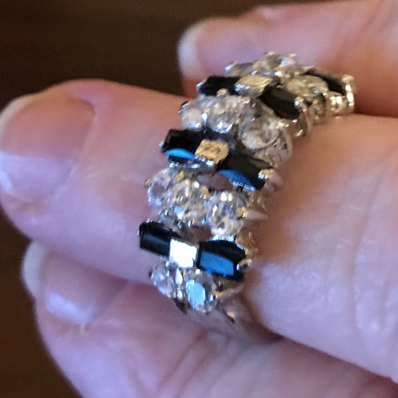 Multi-stone Statement ring in 18k white gold plated - Picture 7 of 8